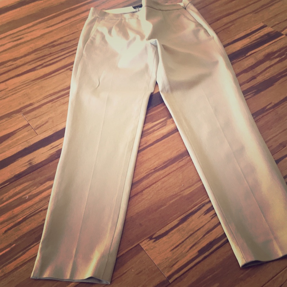 J. Crew Cropped Martie Pant in Khaki